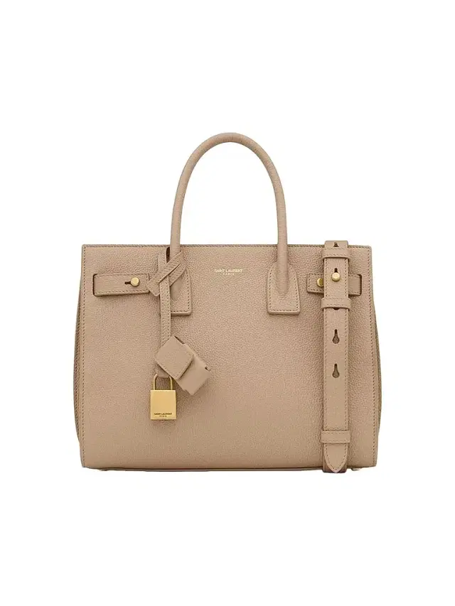 Saint Laurent Women's Sac De Jour Baby Top Handle Bag - Dark Beige