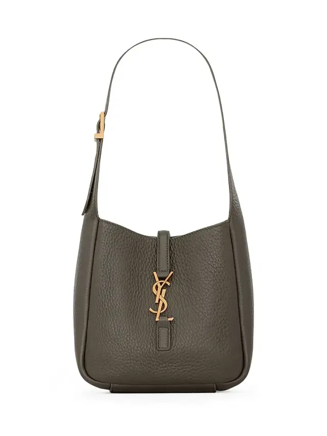 Women's Le 5 à 7 Supple Baby Shoulder Bag in Grained Leather - Light Musk