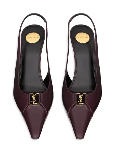 Saint Laurent Women's Babylone Breteuil Slingback Pumps | Thumbnail 3 Saint Laurent Women's Babylone Breteuil Slingback Pumps | Thumbnail 3
