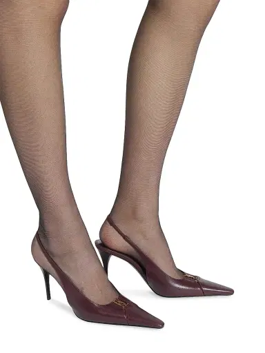 Saint Laurent Women's Babylone Breteuil Slingback Pumps | Thumbnail 4 Saint Laurent Women's Babylone Breteuil Slingback Pumps | Thumbnail 4