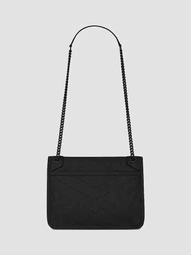 Saint Laurent Women's Niki Baby Shoulder Bag in Vintage Leather - Nero | Thumbnail 3