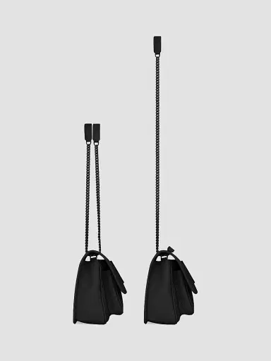 Saint Laurent Women's Niki Baby Shoulder Bag in Vintage Leather - Nero | Thumbnail 4