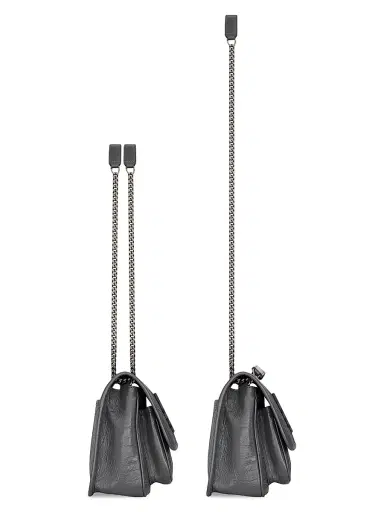 Saint Laurent Women's Niki Baby Shoulder Bag in Vintage Leather - Storm | Thumbnail 3 Saint Laurent Women's Niki Baby Shoulder Bag in Vintage Leather - Storm | Thumbnail 3