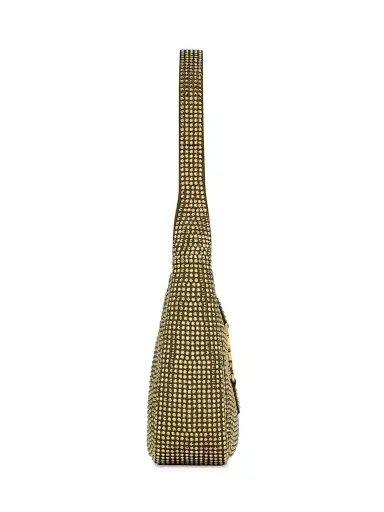 Saint Laurent Women's Le 5 à 7 Supple Baby Bag in Silk Satin and Crystals - Astres | Thumbnail 2 Saint Laurent Women's Le 5 à 7 Supple Baby Bag in Silk Satin and Crystals - Astres | Thumbnail 2