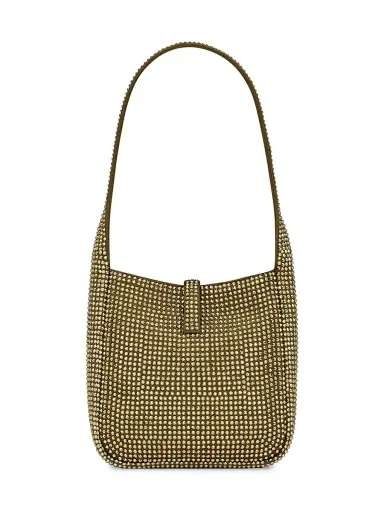 Saint Laurent Women's Le 5 à 7 Supple Baby Bag in Silk Satin and Crystals - Astres | Thumbnail 4 Saint Laurent Women's Le 5 à 7 Supple Baby Bag in Silk Satin and Crystals - Astres | Thumbnail 4