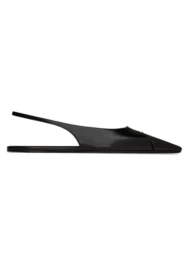 Saint Laurent Women's Babylone Slingback Flats in Smooth Leather | Thumbnail 1 Saint Laurent Women's Babylone Slingback Flats in Smooth Leather | Thumbnail 1