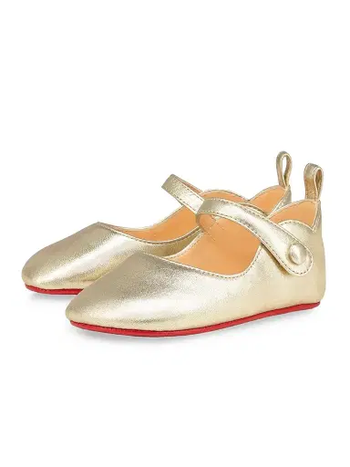 Christian Louboutin Baby's Baby Love Chick Ballerinas - Gold 2.5 (Baby) | Thumbnail 2