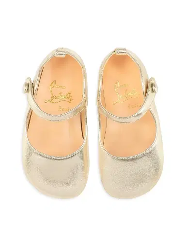 Christian Louboutin Baby's Baby Love Chick Ballerinas - Gold 2.5 (Baby) | Thumbnail 4