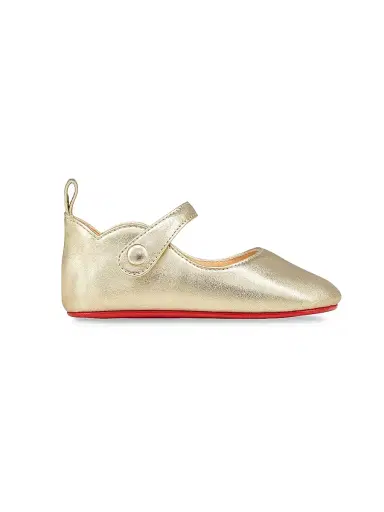 Christian Louboutin Baby's Baby Love Chick Ballerinas - Gold 2.5 (Baby) | Thumbnail 1