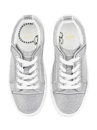 Christian Louboutin Little Boy's & Boy's Funnyto Sneakers - Silver 1 (Child) | Thumbnail 4