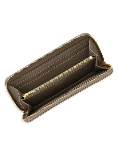 Saint Laurent Women's Cassandre Bijou Zip Wallet in Grain De Poudre Leather | Thumbnail 2