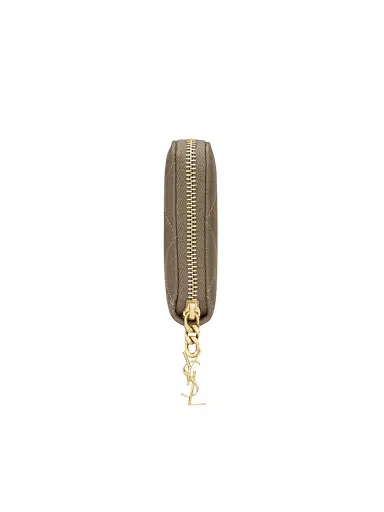 Saint Laurent Women's Cassandre Bijou Zip Wallet in Grain De Poudre Leather | Thumbnail 3