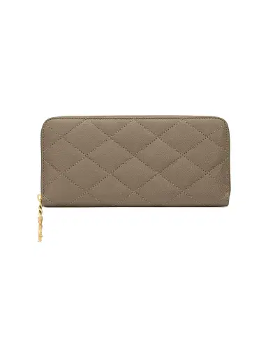 Saint Laurent Women's Cassandre Bijou Zip Wallet in Grain De Poudre Leather | Thumbnail 1