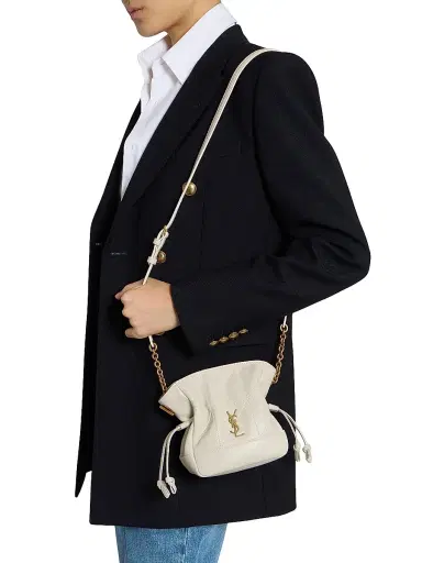 Saint Laurent Women's Jamie Mini Shoulder Pouch in Lambskin | Thumbnail 2