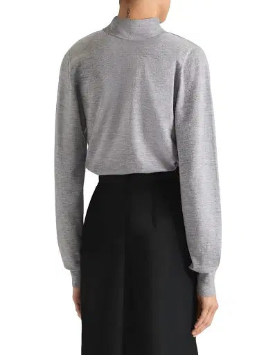 Givenchy Women's Draped Sweater in Wool - Light Grey | Thumbnail 3 Givenchy Women's Draped Sweater in Wool - Light Grey | Thumbnail 3