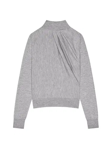 Givenchy Women's Draped Sweater in Wool - Light Grey | Thumbnail 1 Givenchy Women's Draped Sweater in Wool - Light Grey | Thumbnail 1