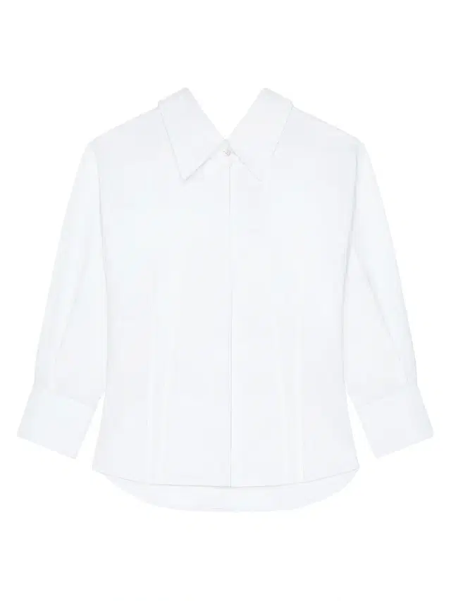 Givenchy Women's Slashed Shirt in Poplin - White