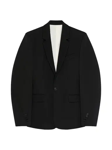 Givenchy Men's Single-Breasted Form Fit Jacket in Wool - Black - Size 44 | Thumbnail 1 Givenchy Men's Single-Breasted Form Fit Jacket in Wool - Black - Size 44 | Thumbnail 1