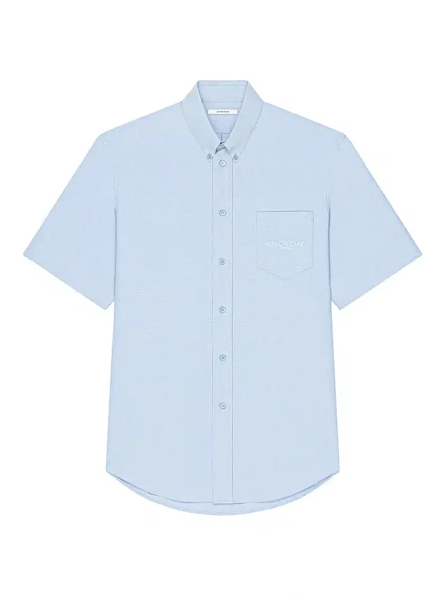 Men's Shirt in Cotton Oxford with Paris Jacquard - Baby Blue