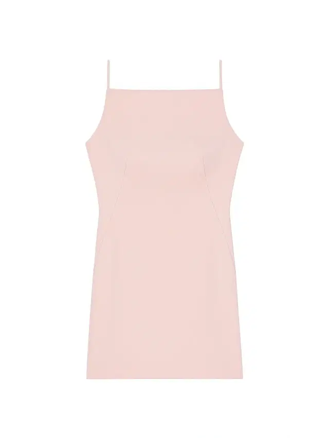 Women's Sliced Mini Dress in Crepe Cady - Silk Pink