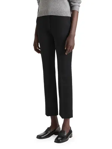Givenchy Women's Slim Fit Tailored Pants in Crepe Cady - Black | Thumbnail 2 Givenchy Women's Slim Fit Tailored Pants in Crepe Cady - Black | Thumbnail 2