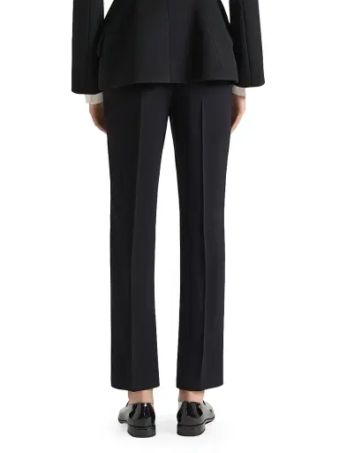 Givenchy Women's Slim Fit Tailored Pants in Wool - Black | Thumbnail 3