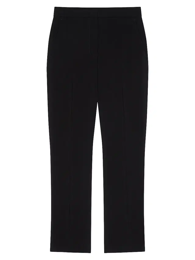 Women's Slim Fit Tailored Pants in Wool - Black
