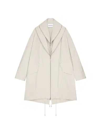 Givenchy Women's Parka with Zipped Shawl Collar in Cotton - Light Beige | Thumbnail 1 Givenchy Women's Parka with Zipped Shawl Collar in Cotton - Light Beige | Thumbnail 1