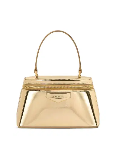 Givenchy Women's Antigona Vanity Bag in Mirror Effect Leather - Golden | Thumbnail 1