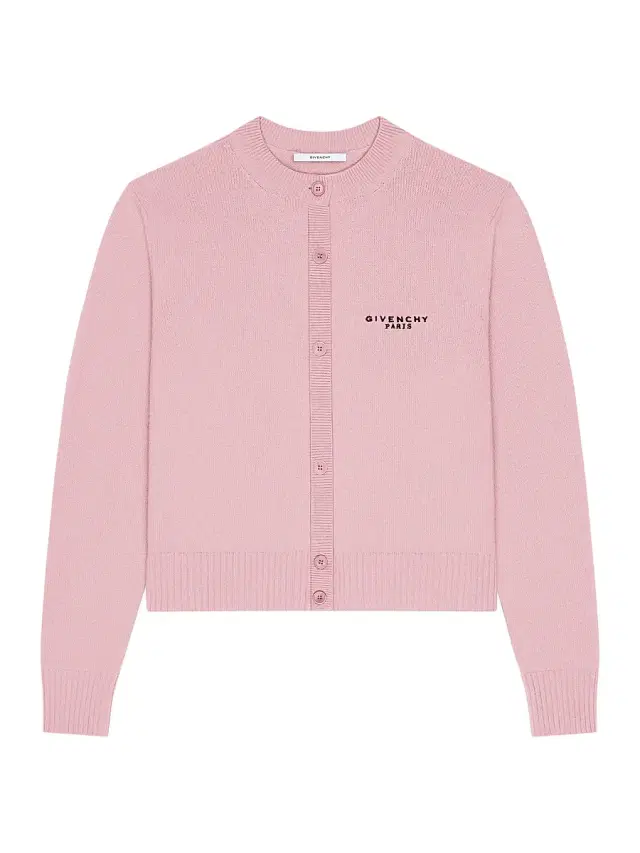 Women's Cropped Cardigan in Wool and Cashmere - Light Pink