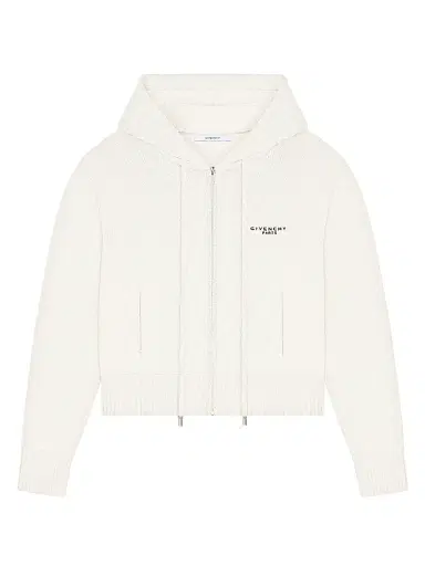 Givenchy Women's Zipped Hoodie in Wool and Cashmere - Ivory - Size XS | Thumbnail 1