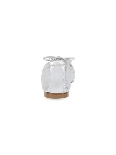 Christian Louboutin Little Girl's & Girl's Baballet - Silver 13.5 (Child) | Thumbnail 3