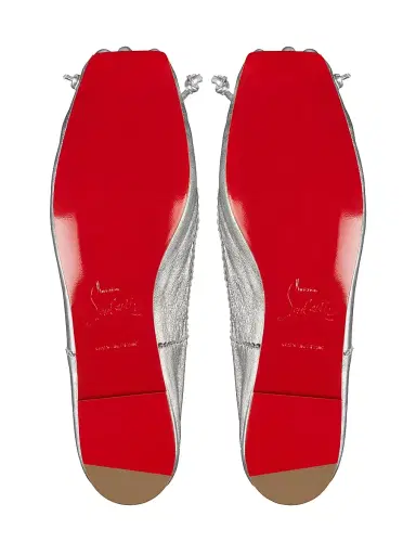 Christian Louboutin Little Girl's & Girl's Baballet - Silver 13.5 (Child) | Thumbnail 5