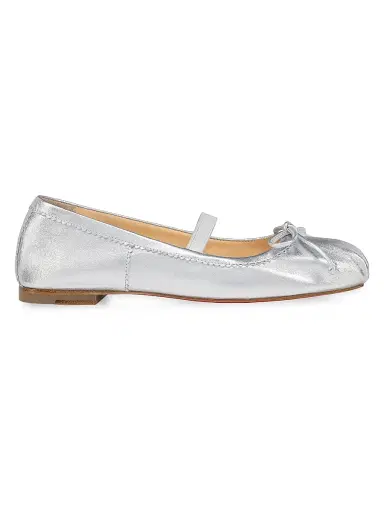 Christian Louboutin Little Girl's & Girl's Baballet - Silver 13.5 (Child) | Thumbnail 1
