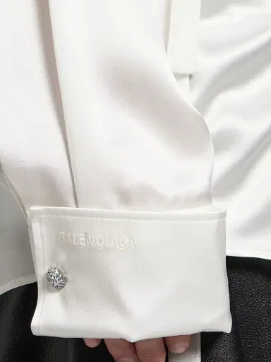 Balenciaga Women's Wrap Shirt - Ivory - Size 4 | Thumbnail 7 Balenciaga Women's Wrap Shirt - Ivory - Size 4 | Thumbnail 7