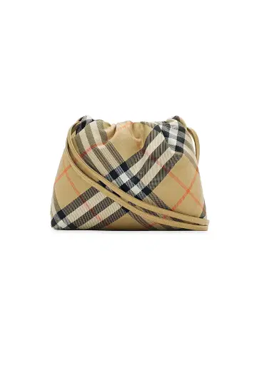 Burberry Kid's Drawstring Check Pouch - Sand Check | Thumbnail 3 Burberry Kid's Drawstring Check Pouch - Sand Check | Thumbnail 3