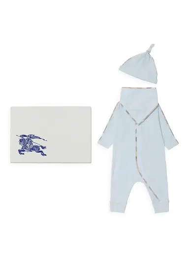 Burberry Baby Boy's 3-Piece Stretch Cotton Gift Set - Bright Sky - Size 9 Months | Thumbnail 1