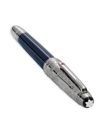 Montblanc Meisterstück Around The World In 80 Days Doué Classique Rollerball Pen - Blue | Thumbnail 3