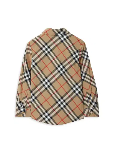 Burberry Baby Boy's, Little Boy's & Boy's Signature Check Button-Up Shirt - Sand Check - Size 6 Months | Thumbnail 3