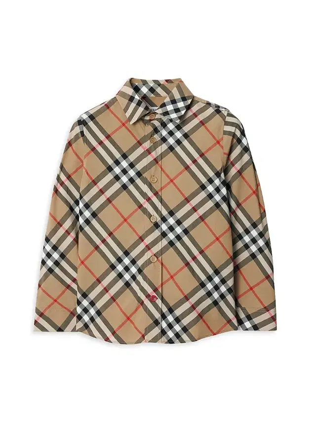 Baby Boy's, Little Boy's & Boy's Signature Check Button-Up Shirt - Sand Check 6 Months