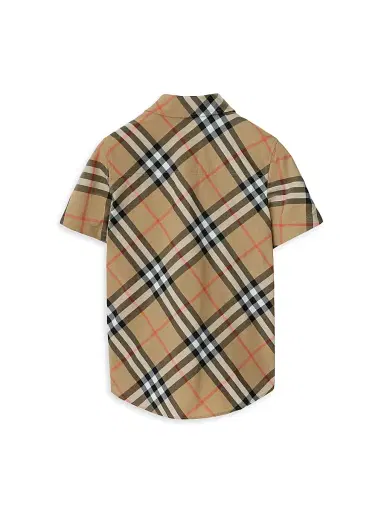 Burberry Baby Boy's, Little Boy's & Boy's Check Short-Sleeve Shirt - Sand Check - Size 6 Months | Thumbnail 3