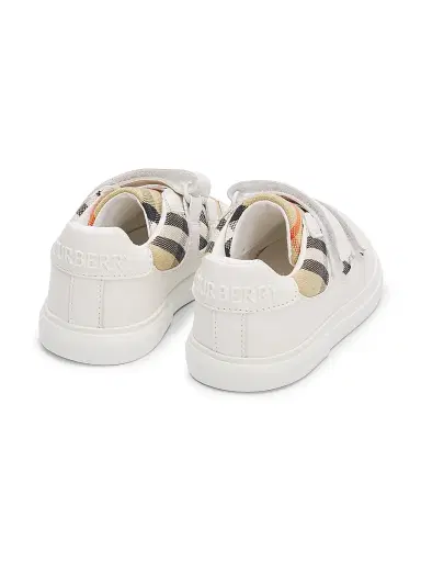 Burberry Baby's Noah Check Cotton & Leather Sneakers - Sand - Size 5 (Baby) | Thumbnail 2