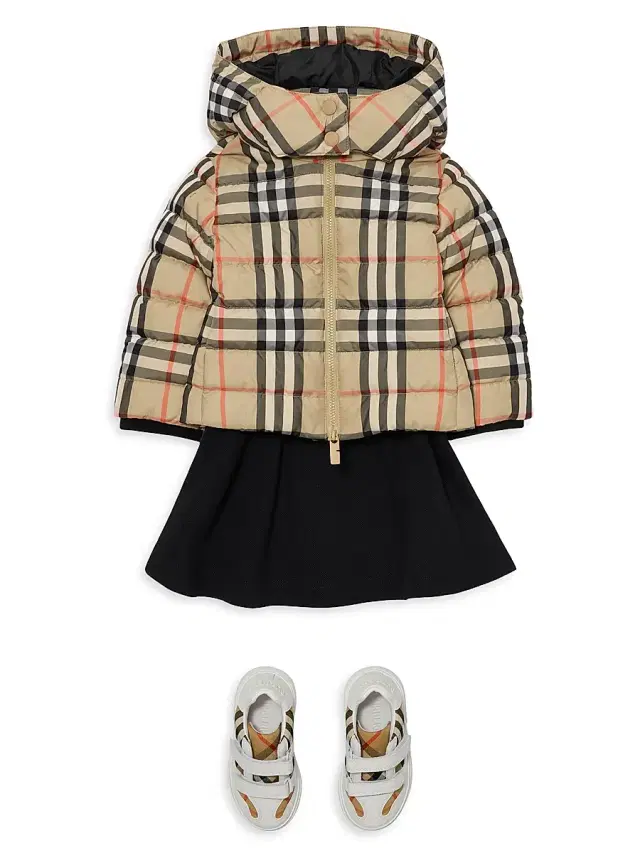 Baby's, Little Kid's & Kid's Cecilia Check Jacket - Sand Check 6 Months