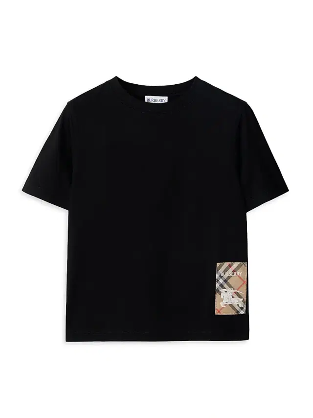 Baby Boy's, Little Boy's & Boy's Check Label Cotton T-Shirt - Black