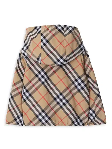 Burberry Baby's & Little Kid's Check Reversible Zip Hooded Jacket - Sand Check 6 Months | Thumbnail 2