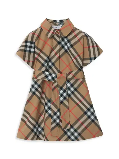 Burberry Baby Girl's, Little Girl's & Girl's Guilietta Check Shirtdress - Sand Check - Size 6 Months | Thumbnail 1 Burberry Baby Girl's, Little Girl's & Girl's Guilietta Check Shirtdress - Sand Check - Size 6 Months | Thumbnail 1