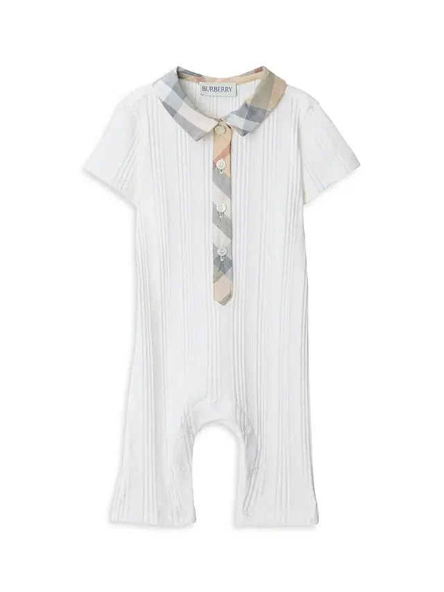 Baby's Cotton Coverall - White 12 Months