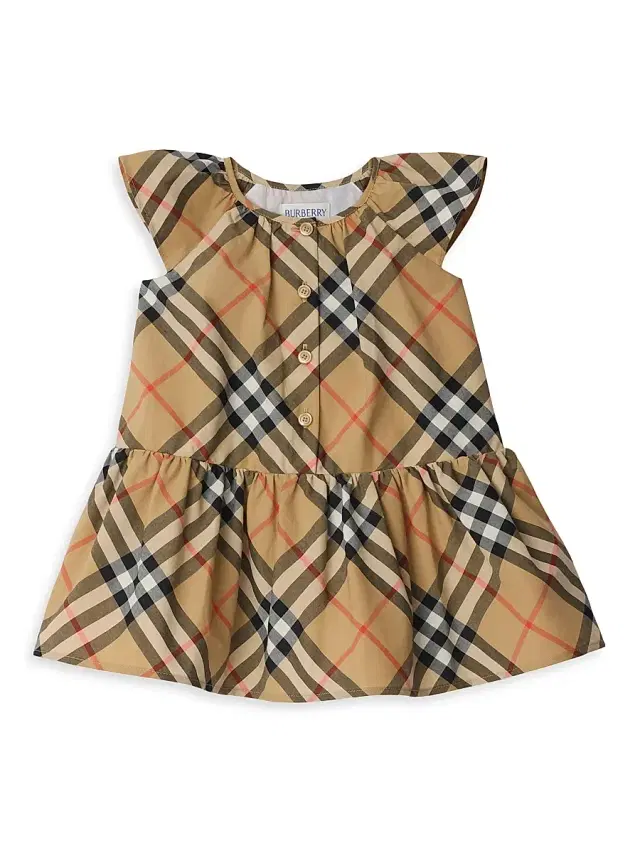 Baby Girl's, Little Girl's & Girl's Talley Check Dress - Sand Check 6 Months
