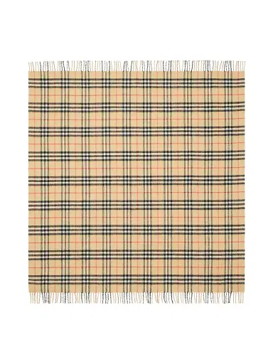 Burberry Baby's Check Wool Blanket - Sand | Thumbnail 2