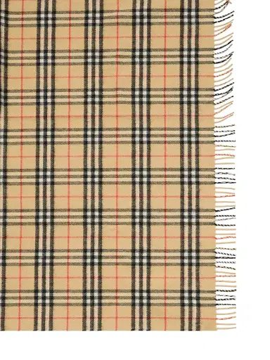 Burberry Baby's Check Wool Blanket - Sand | Thumbnail 3